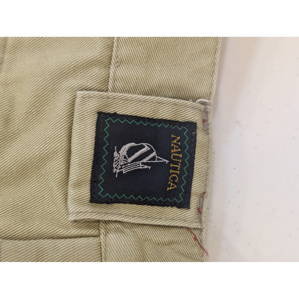 Nautica Mens 36x32 Khaki Beige Cotton Chino Pants Trousers Casual Workwear STAIN - Picture 6 of 7